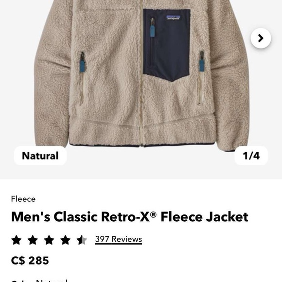 Men’s Retro Patagonia Fleece Jackey size Medium(negotiable on price) - Picture 2 of 4